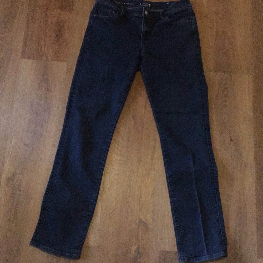 LOFT Women's Straight Leg Jeans - Dark Blue